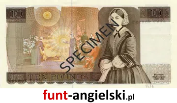 10 funtów angielski rewers seria D obrazkowa