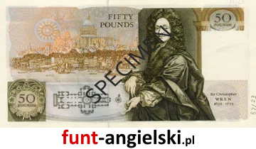 50 funtów angielskich rewers seria D